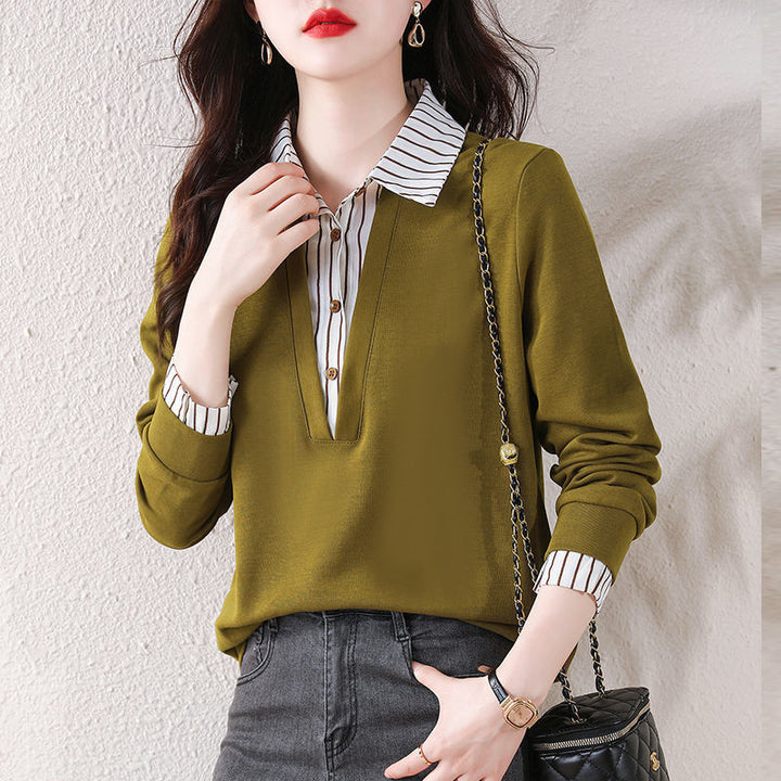 T-shirt polo élégant pour femmes avec col à capuche moderne et détails de boutons fins Chic & Stil
