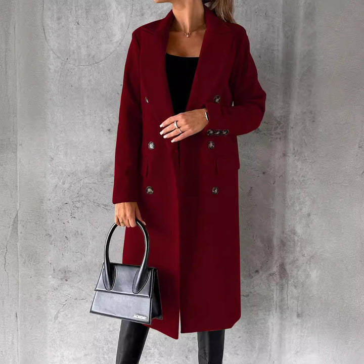 Ladies Elegant and Timeless Trench Coat with Double Buttons and Practical Pockets Lune London