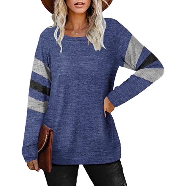 Casual long sleeve t-shirt for women with contrasting sleeve details Lune London