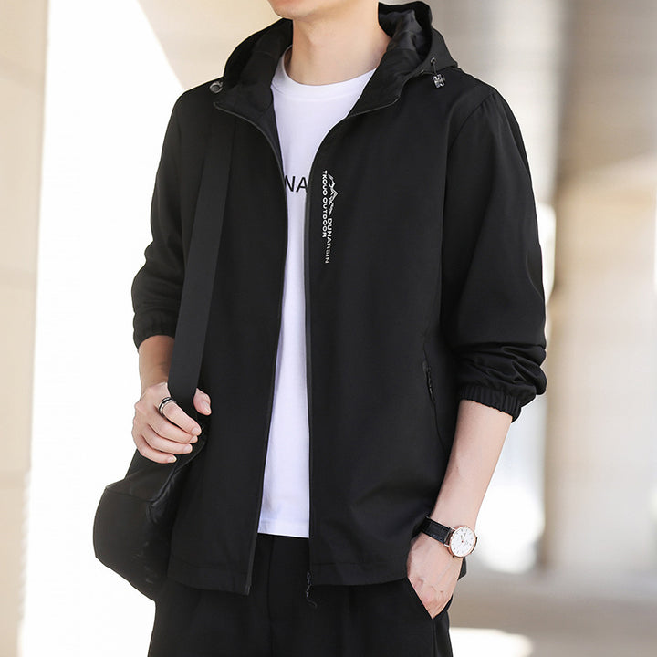 Waterproof sports jacket for men with adjustable hood Lune London