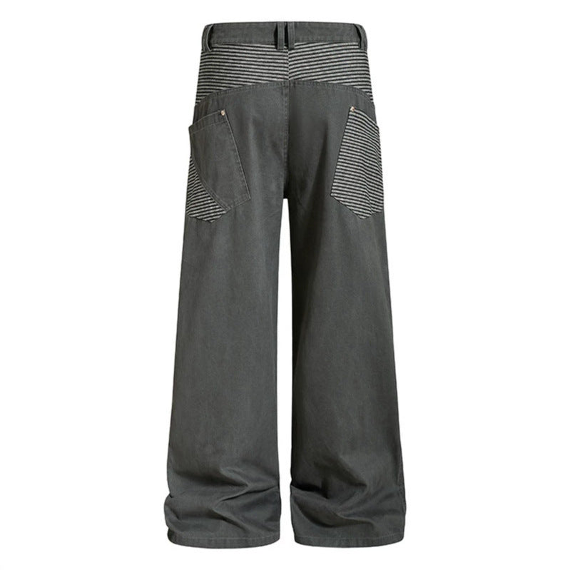 Women's Wide High-Waist Culotte Jeans in Palazzo Cut with Contrasting Pockets Amarae