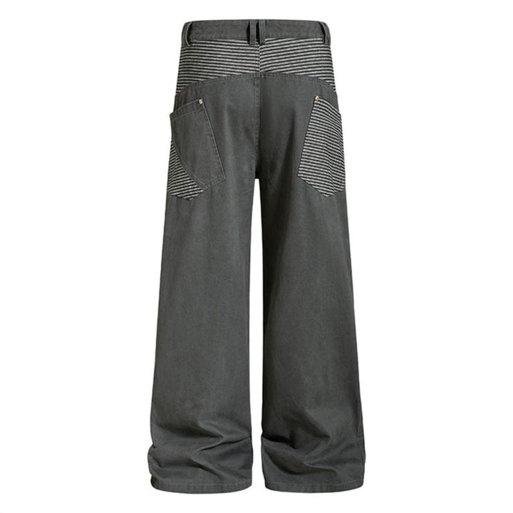 Women's Wide High-Waist Culotte Jeans in Palazzo Cut with Contrasting Pockets Amarae