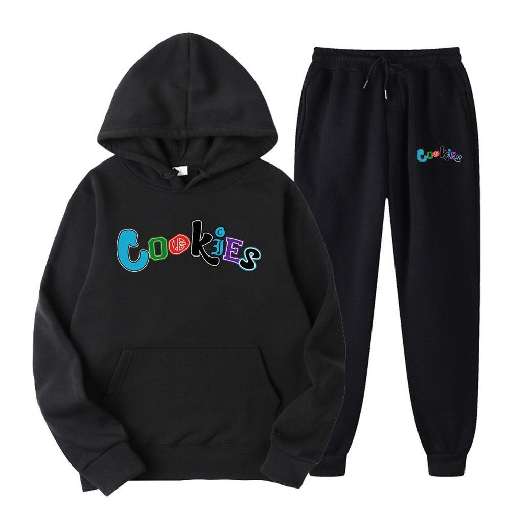 Women's Hoodie and Jogging Pants Set with Colorful Graphic Print Chic & Stil
