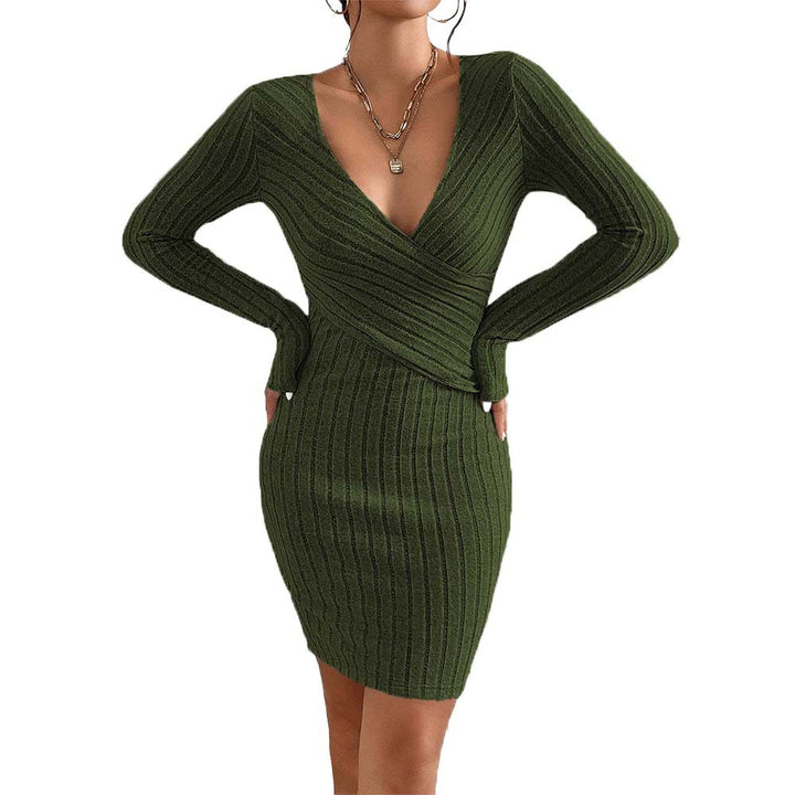Robe portefeuille pour femme avec coupe asymétrique et détails volantés Chic & Stil