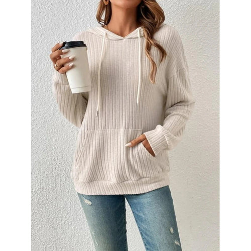 Casual hoodie for women with ribbed design Amarae