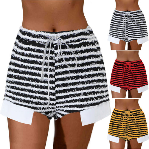 Shorts Amarae taille haute rayées de loisirs pour femmes