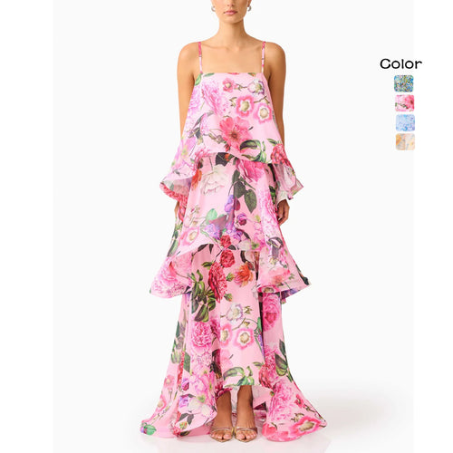 Women's maxi dress with ruffle details Amarae