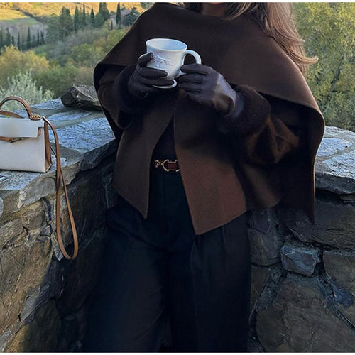 Elegant wool jacket for women with a wide lapel and refined details Amarae