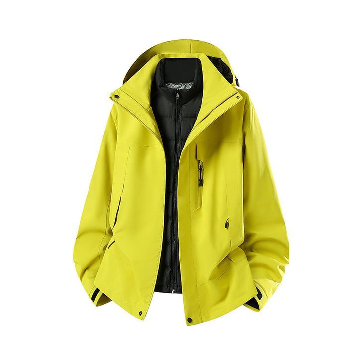 Women's Two-Piece Softshell Parka with Removable Quilted Inner Jacket Amarae