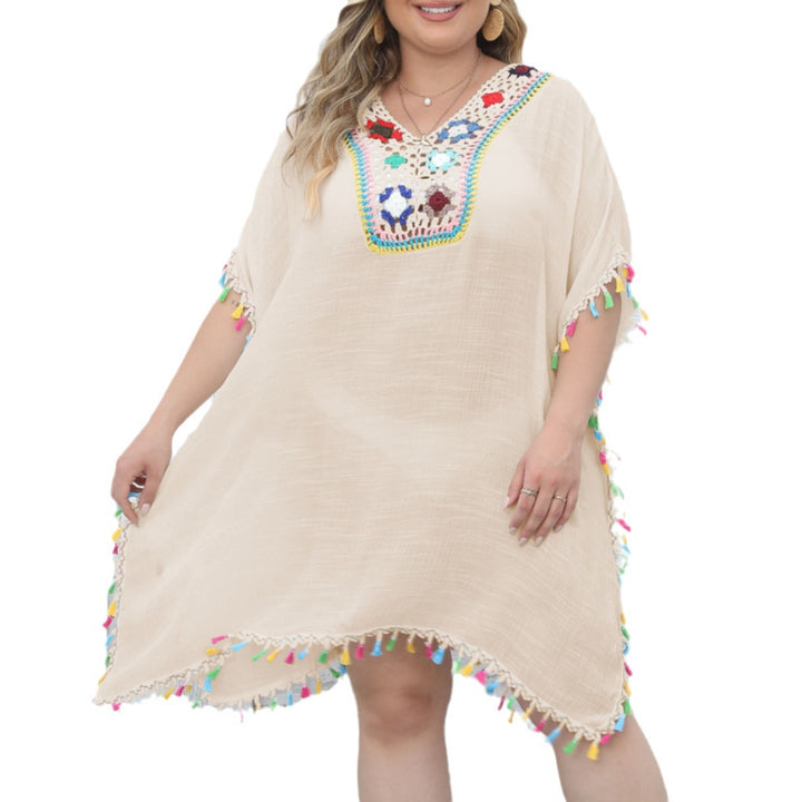 Fringe Embroidered Beach Dress for Women Lune London