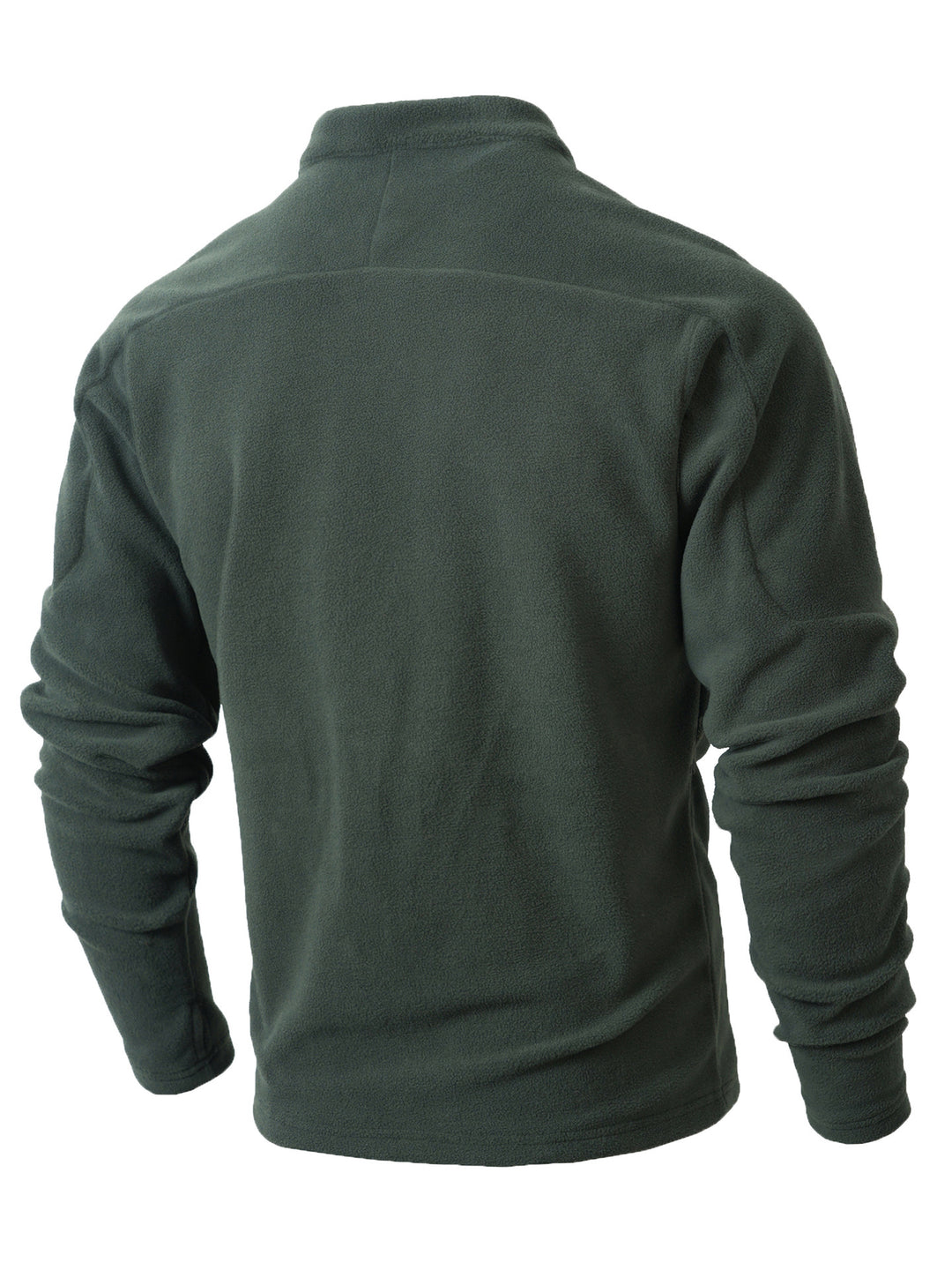 Men's fleece pullover with trendy high collar and practical button details Lune London