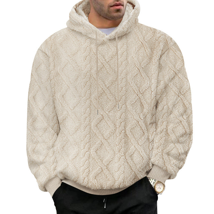 Men's cozy hooded sweater in waffle structure Amarae