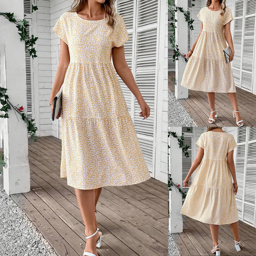 Women leisure floral blouse midi dress Amarae