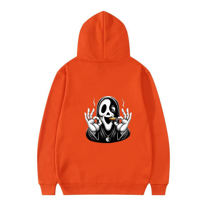 Women's hoodie with artistic skull print and casual fit Chic & Stil