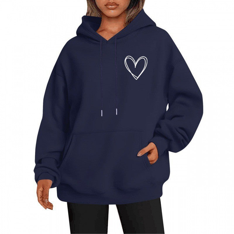Women's hoodie with cool heart motif Chic & Stil