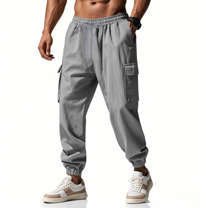 Men's cargo pants with elastic waist and practical side pockets Lune London 1760050836