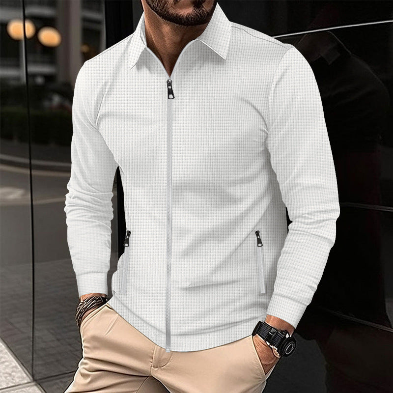 Lightweight transition jacket for men with a practical zipper Lune London
