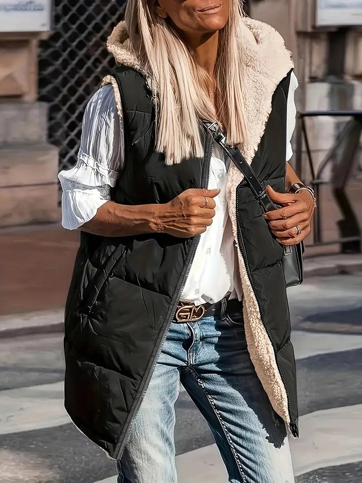 Reversible women's jacket with sherpa lining Lune London