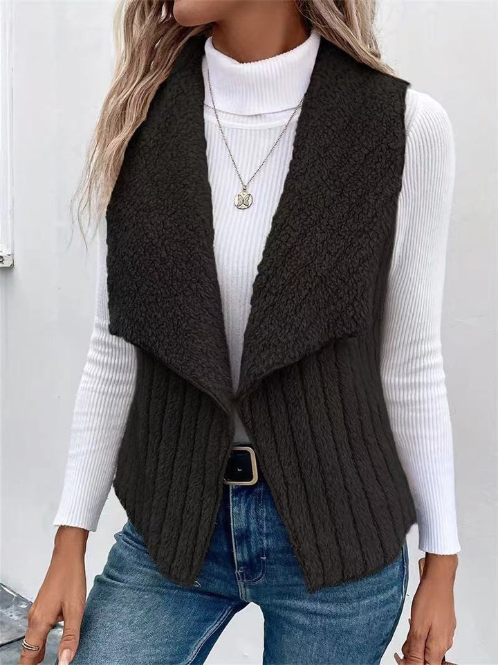Women's open collar knit cardigan Lune London