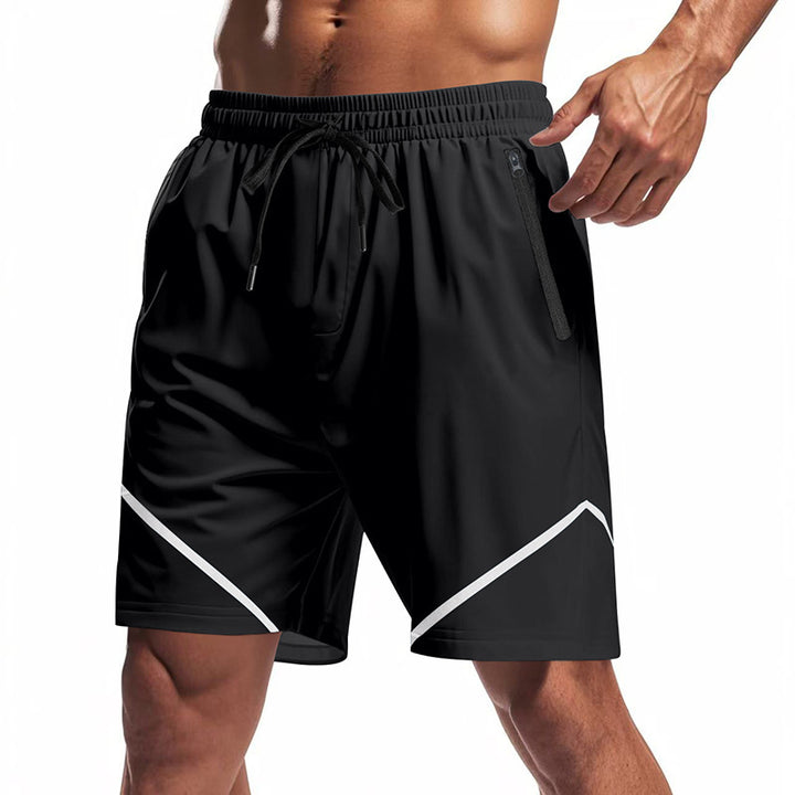 Shorts d'entraînement sportifs pour hommes avec des poches zippées pratiques et un matériau respirant Lune London