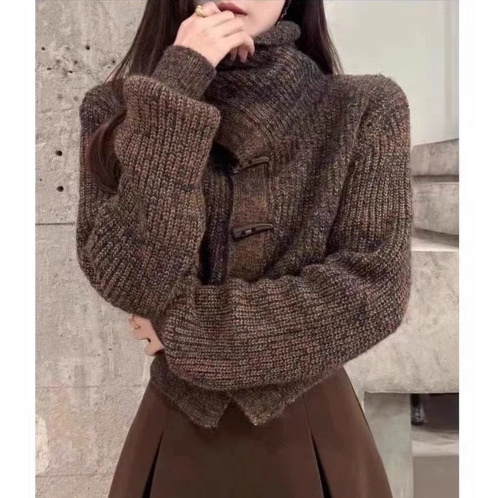 Cardigan pour femmes avec col à la mode et fermeture à torsion Chic & Stil
