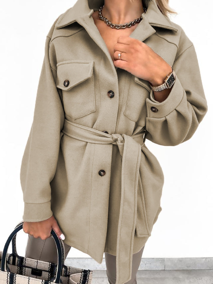 Lune London elegant utility jacket for women with waist belt