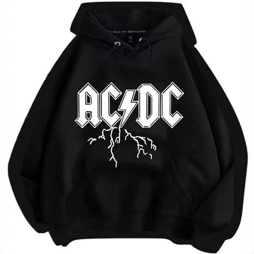 Women's hoodie with large band logo and kangaroo pocket Chic & Stil