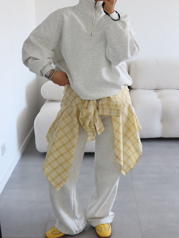 Ladies soft sweatshirt with high collar and relaxed fit Lune London