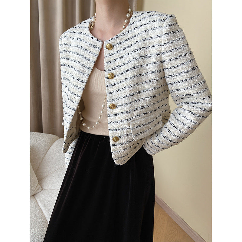 Ladies elegant bouclé jacket with decorative buttons Chic & Stil