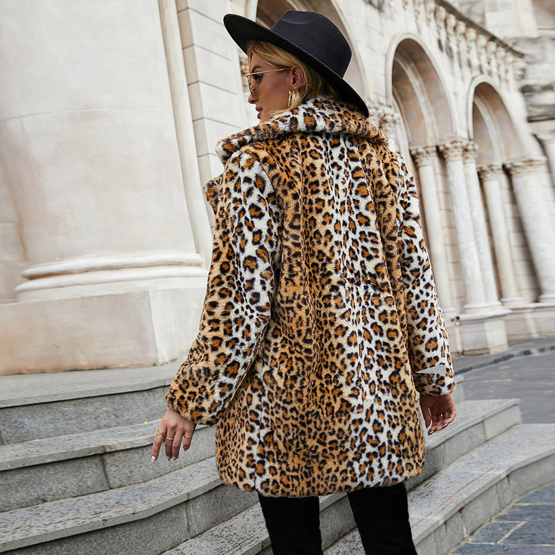 Lune London leopard fur oversized coat for women