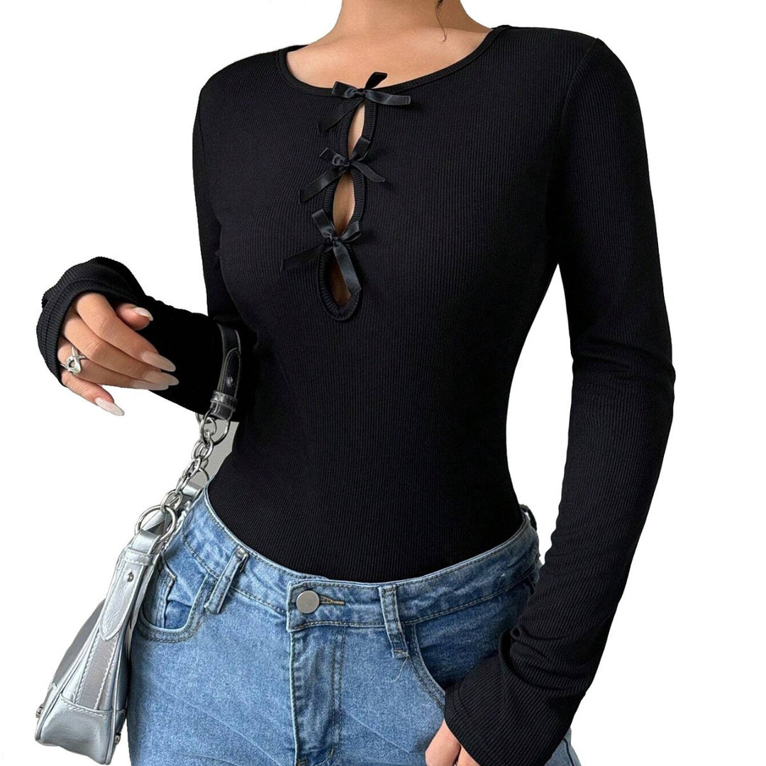 Robe femme avec nœuds décoratifs et manches longues Chic & Stil