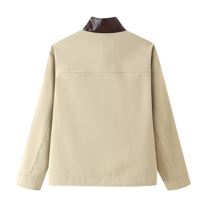 Elegant women's transition jacket with high collar Lune London