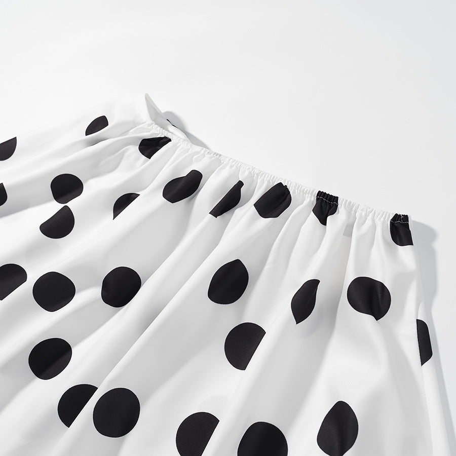 Modern Marlene pants for women with a timeless polka dot design Lune London