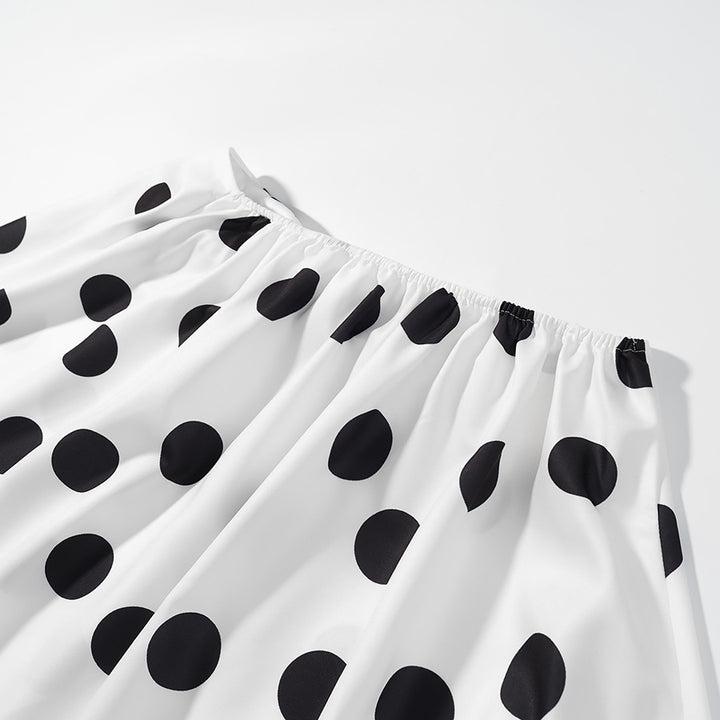 Modern Marlene pants for women with a timeless polka dot design Lune London