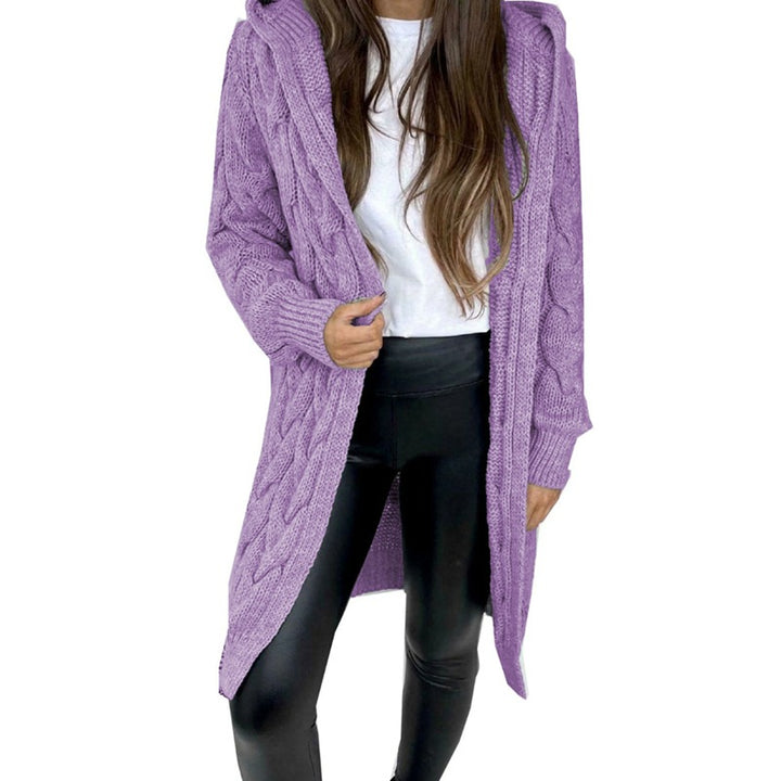 Long cable knit coat for women Lune London