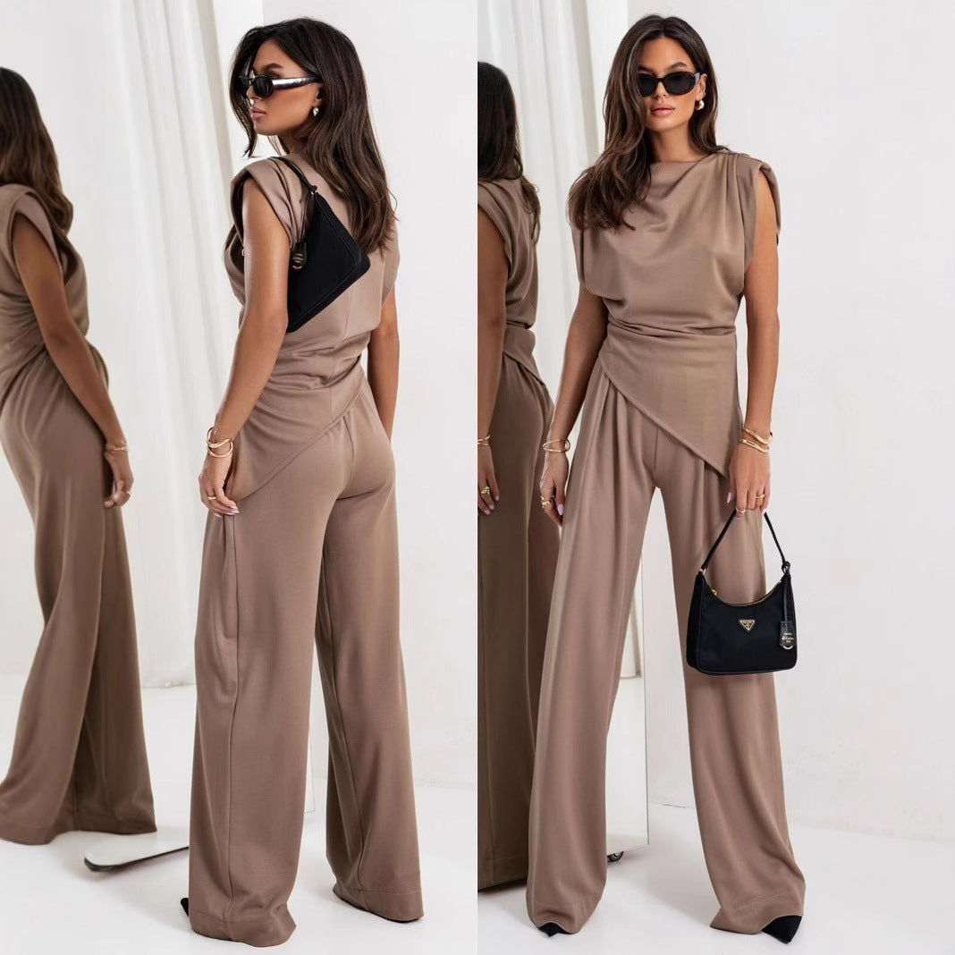 Ladies Elegant Asymmetrical Jumpsuit Lune London