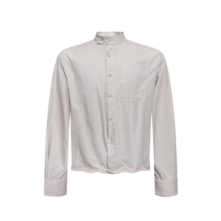 Men's shirt with stand-up collar, chest pocket and relaxed fit Amarae
