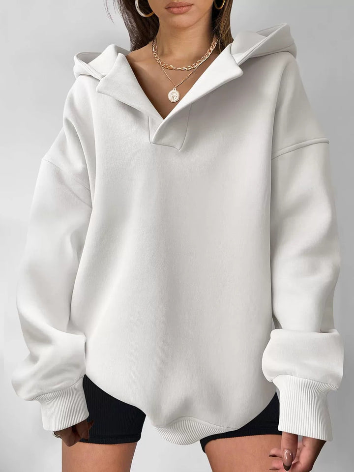 Women's Oversized Hoodie in Soft Fleece Material Amarae