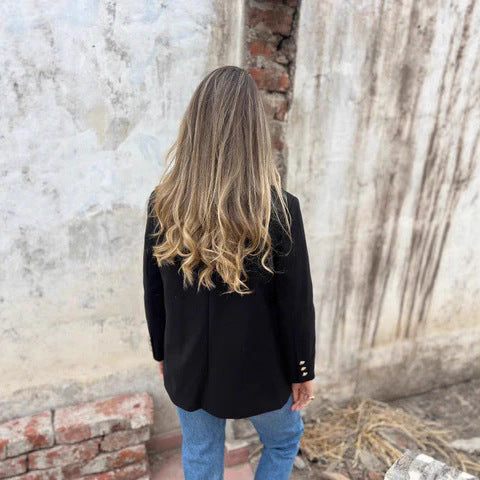 Elegant and comfortable blazer for women with double-breasted Lune London
