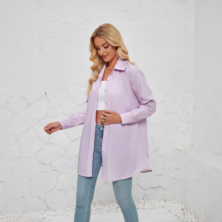 Long sleeve shirt for women with a modern cut and elegant details Chic & Stil