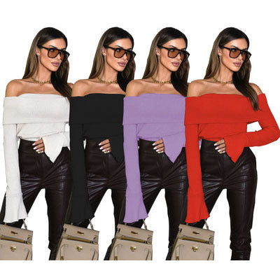 Ladies Off-Shoulder Knit Top Amarae
