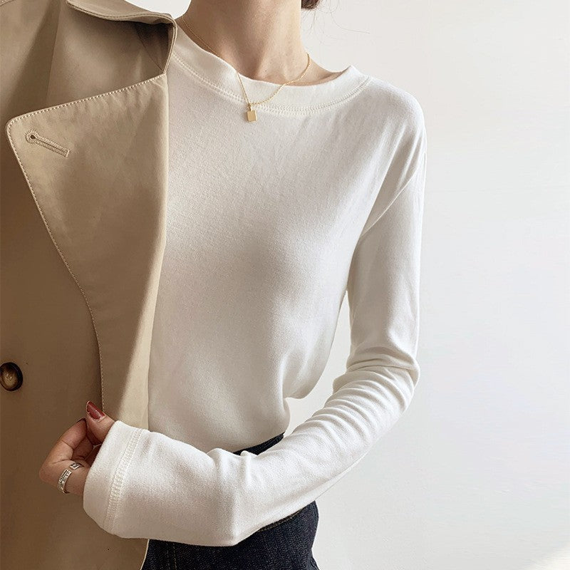 Women's casual long sleeve shirt with fine texture Chic & Stil