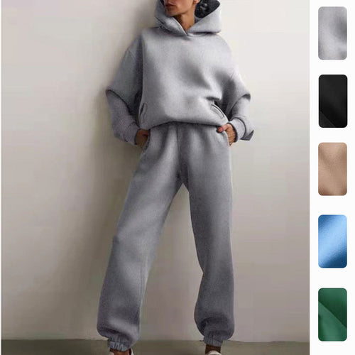 Ensemble de sweat à capuche surdimensionné et de pantalon de jogging pour femmes Chic & Stil