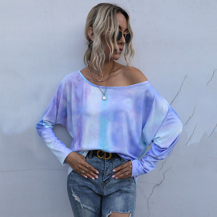 Casual women's top with loose fit and relaxed design with off-the-shoulder Amarae