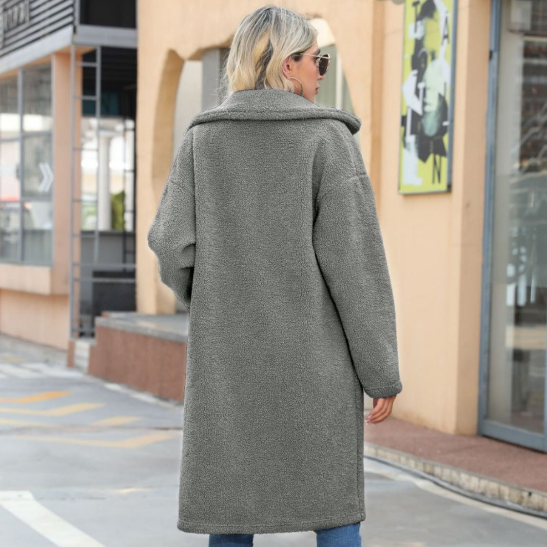 Ladies Oversized Cozy Coat with Large Pockets Lune London