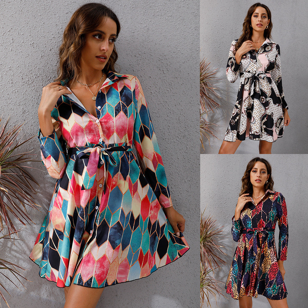 Shirt dress for women with an elegant waist Lune London