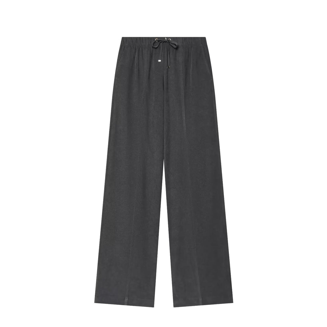 Women's Wide Palazzo Lounge Pants with Drawstring and Crease Amarae
