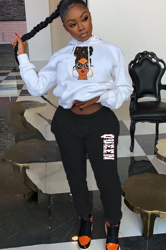 Women's hoodie and jogging pants set with striking graphic design Amarae