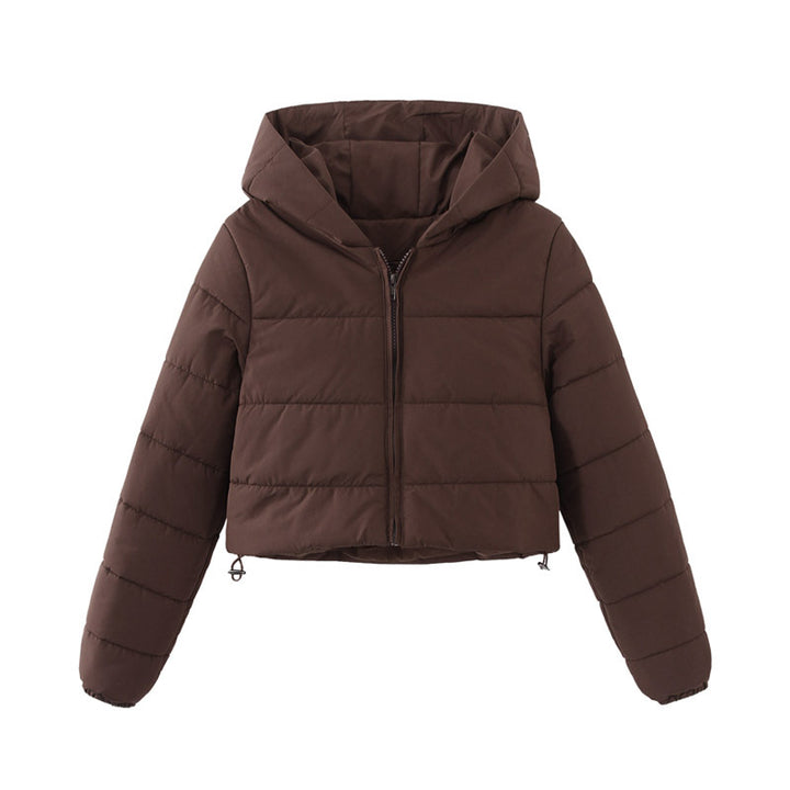 Short quilted jacket for women with hood Lune London