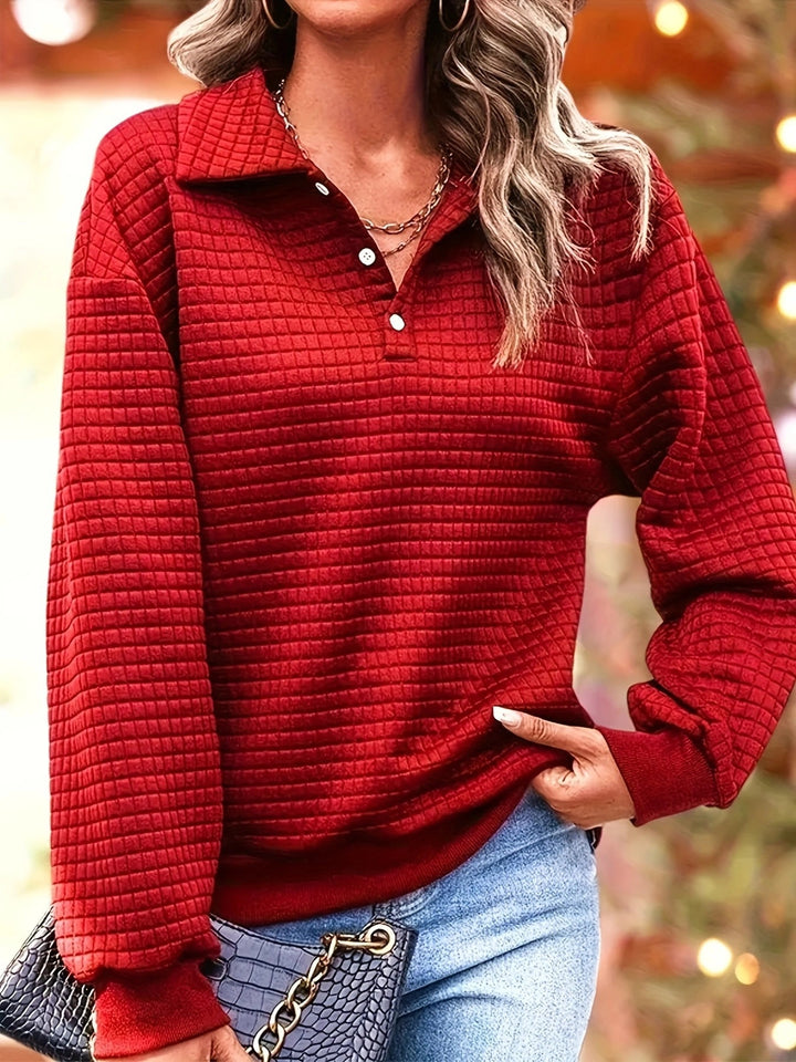 Women's quilted sweater with collar Lune London